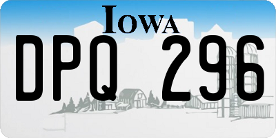 IA license plate DPQ296
