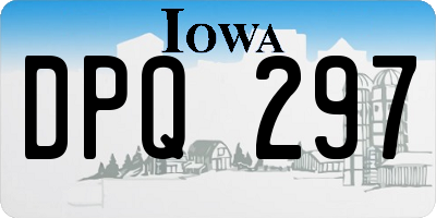 IA license plate DPQ297
