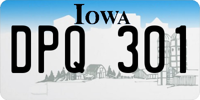 IA license plate DPQ301