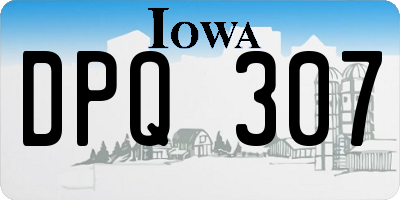 IA license plate DPQ307