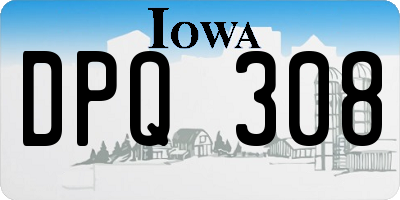 IA license plate DPQ308