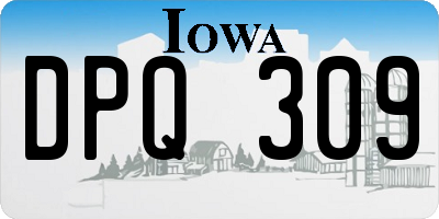 IA license plate DPQ309