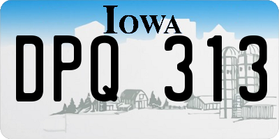 IA license plate DPQ313