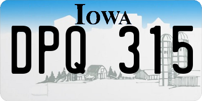 IA license plate DPQ315