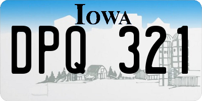 IA license plate DPQ321