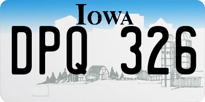 IA license plate DPQ326