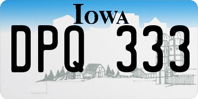 IA license plate DPQ333