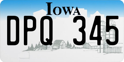 IA license plate DPQ345
