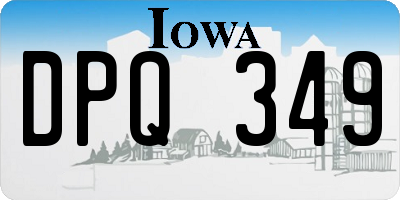 IA license plate DPQ349