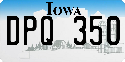 IA license plate DPQ350