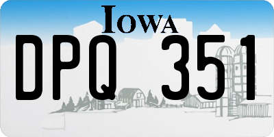 IA license plate DPQ351