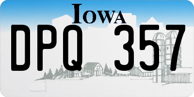 IA license plate DPQ357