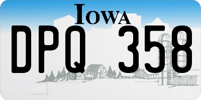 IA license plate DPQ358