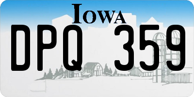 IA license plate DPQ359