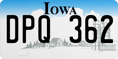 IA license plate DPQ362