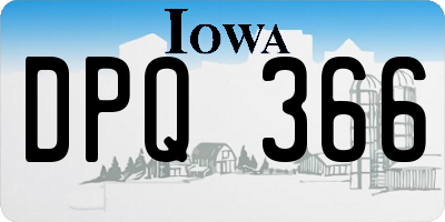 IA license plate DPQ366