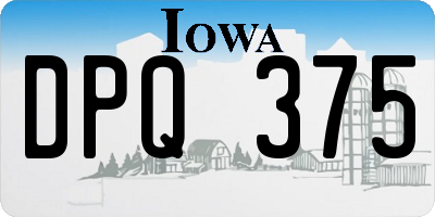 IA license plate DPQ375