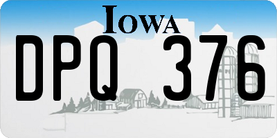 IA license plate DPQ376