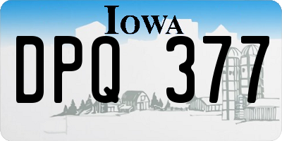 IA license plate DPQ377