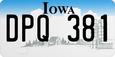 IA license plate DPQ381