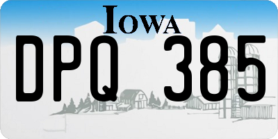 IA license plate DPQ385