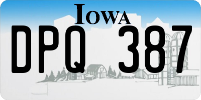IA license plate DPQ387