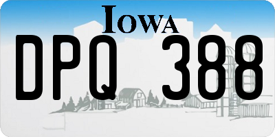 IA license plate DPQ388
