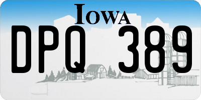 IA license plate DPQ389