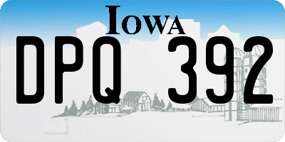 IA license plate DPQ392