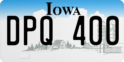 IA license plate DPQ400