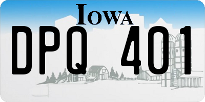 IA license plate DPQ401