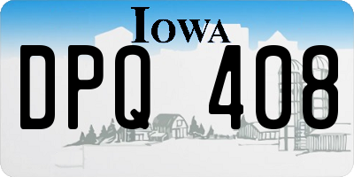 IA license plate DPQ408