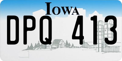 IA license plate DPQ413
