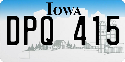 IA license plate DPQ415