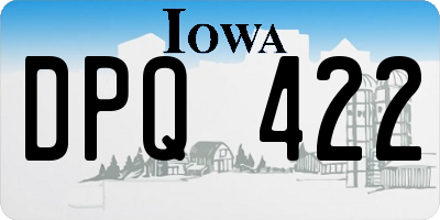 IA license plate DPQ422