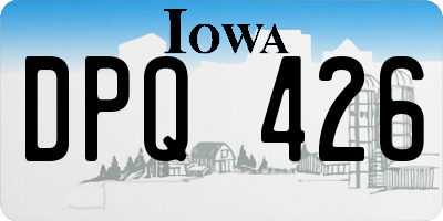 IA license plate DPQ426