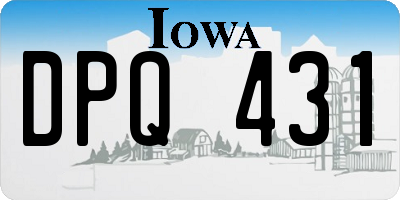 IA license plate DPQ431