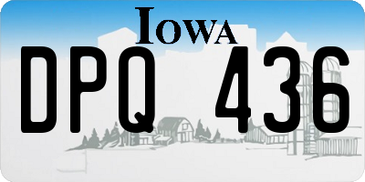 IA license plate DPQ436