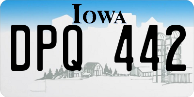 IA license plate DPQ442