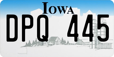 IA license plate DPQ445