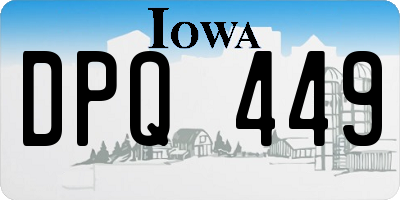 IA license plate DPQ449