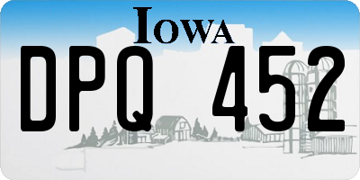 IA license plate DPQ452