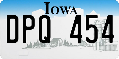 IA license plate DPQ454
