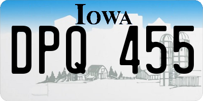 IA license plate DPQ455