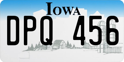 IA license plate DPQ456