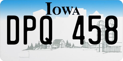 IA license plate DPQ458