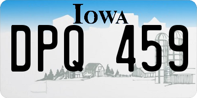 IA license plate DPQ459