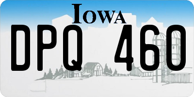 IA license plate DPQ460