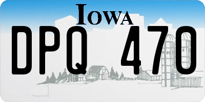 IA license plate DPQ470