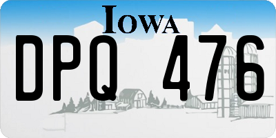 IA license plate DPQ476